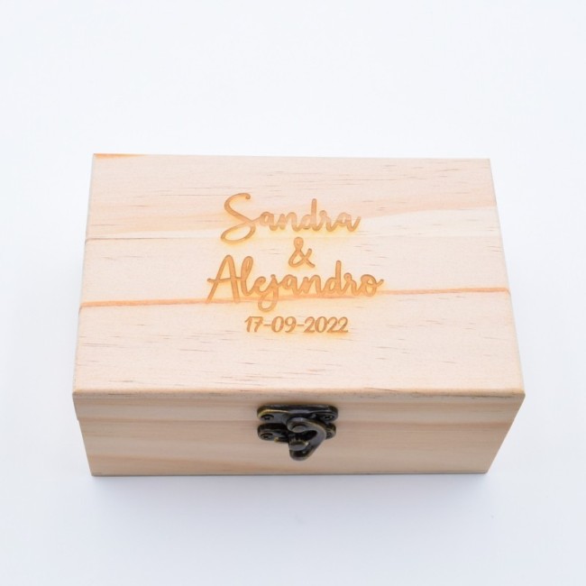 Caja de Madera para Arras Personalizada