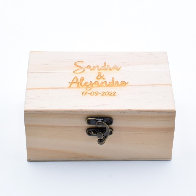 Caja de Madera para Arras Personalizada