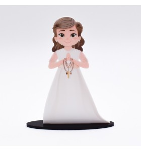 Cake Topper Silueta Niña Rubia