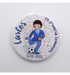 Chapa personalizada balón comunión