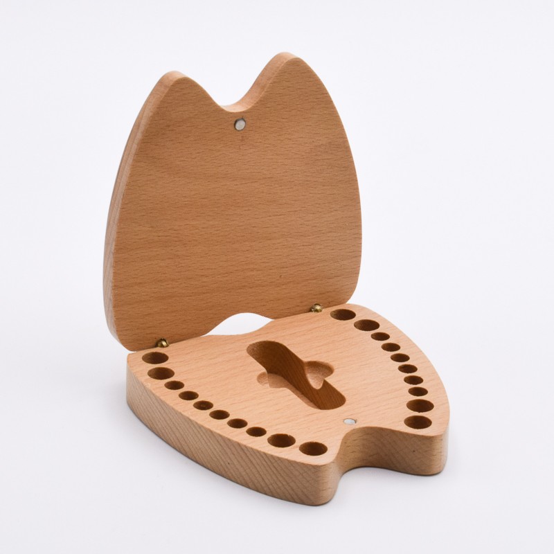 Caja de madera personalizada Ratón Peréz guarda dientes