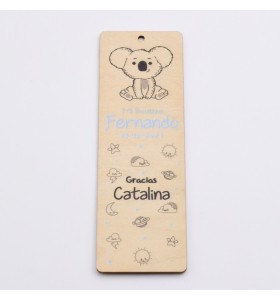 Marcapáginas Niño Bautizo Koala Personalizado