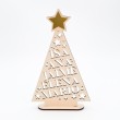 Abeto de Navidad de madera para decoración navideña, personalizado con los nombres de la familia